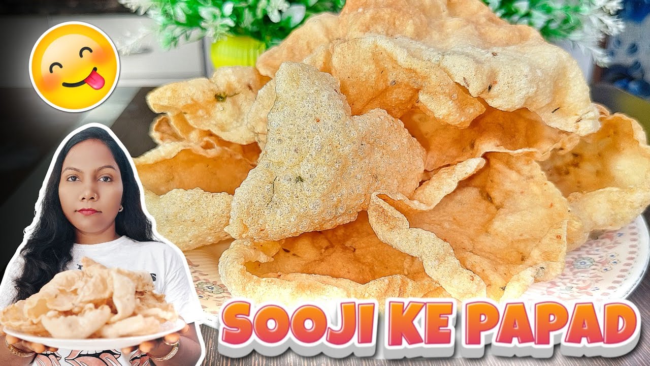 बिना सोडा और थोड़ी सी सूजी से बनाए होली में ये Crispy पापड़😋👩‍🍳 | How To Make Sooji Ke Papad♥️