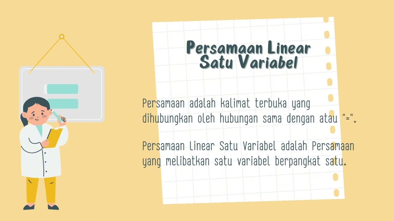PERSAMAAN LINIER SATU VARIABEL 