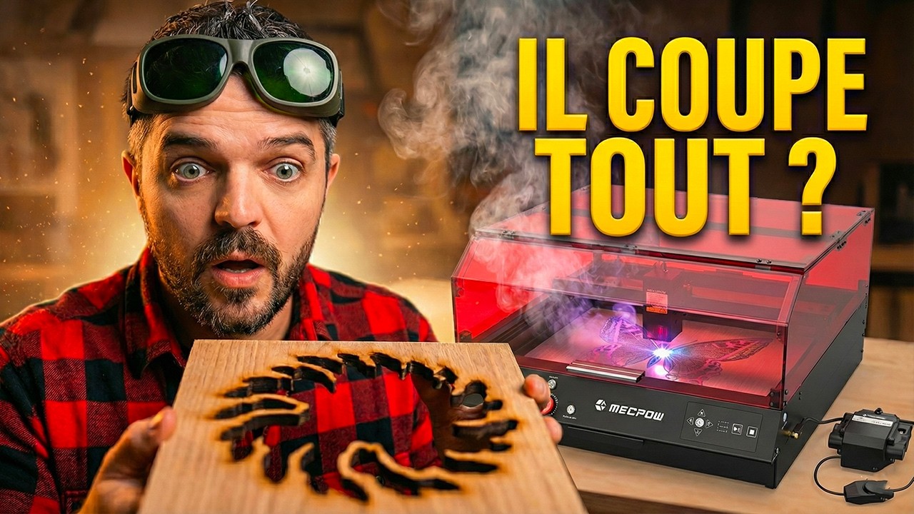 Ce MECPOW X4 Pro 22W peut-il TOUT couper ? Crash Test (Bois, Acrylique, Métal)