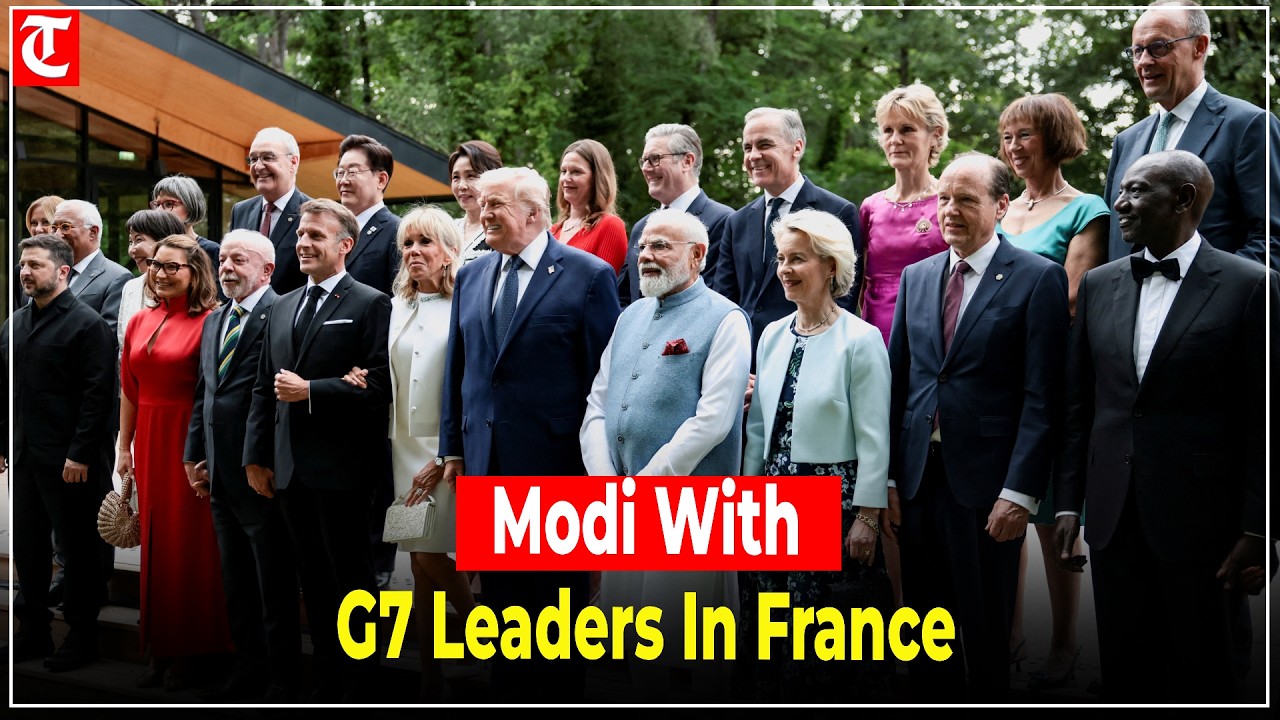 PM Modi Joins G7 Leaders for Historic Group Photo at G7 Summit 2026 in Evian, France
