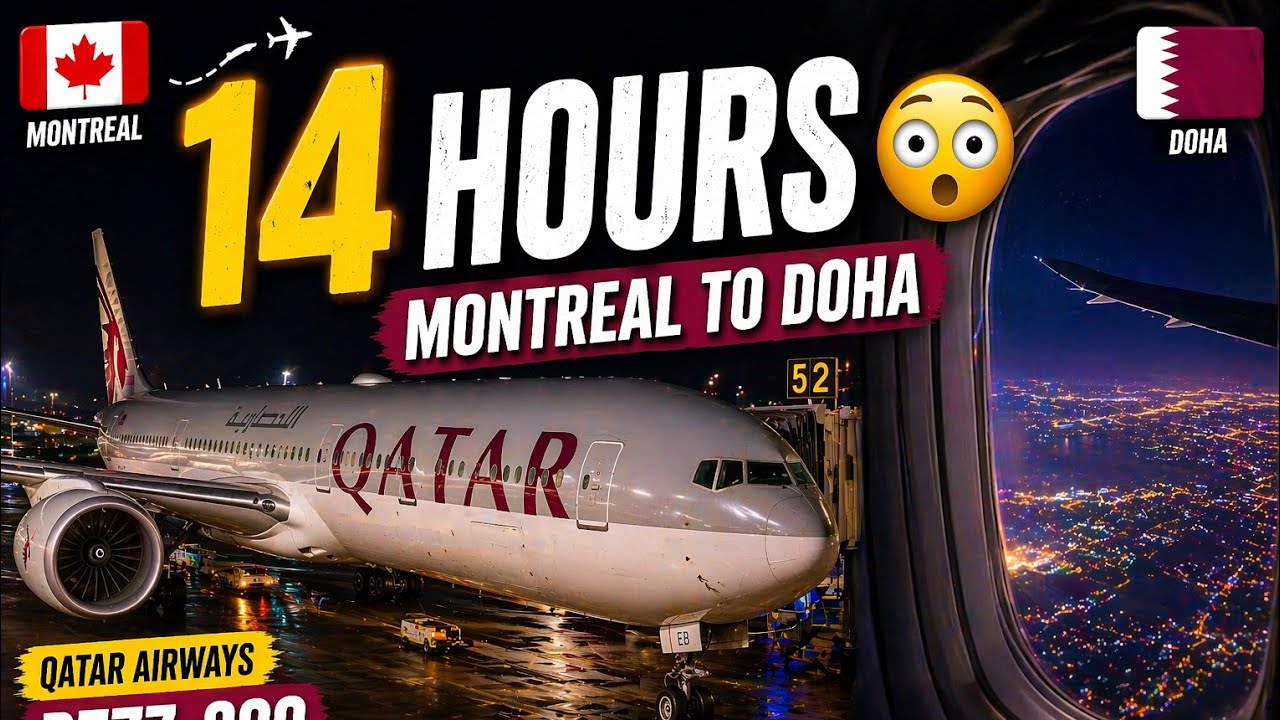 Montreal - Doha ASMR | Qatar Airways B777-300ER | Economy flight review