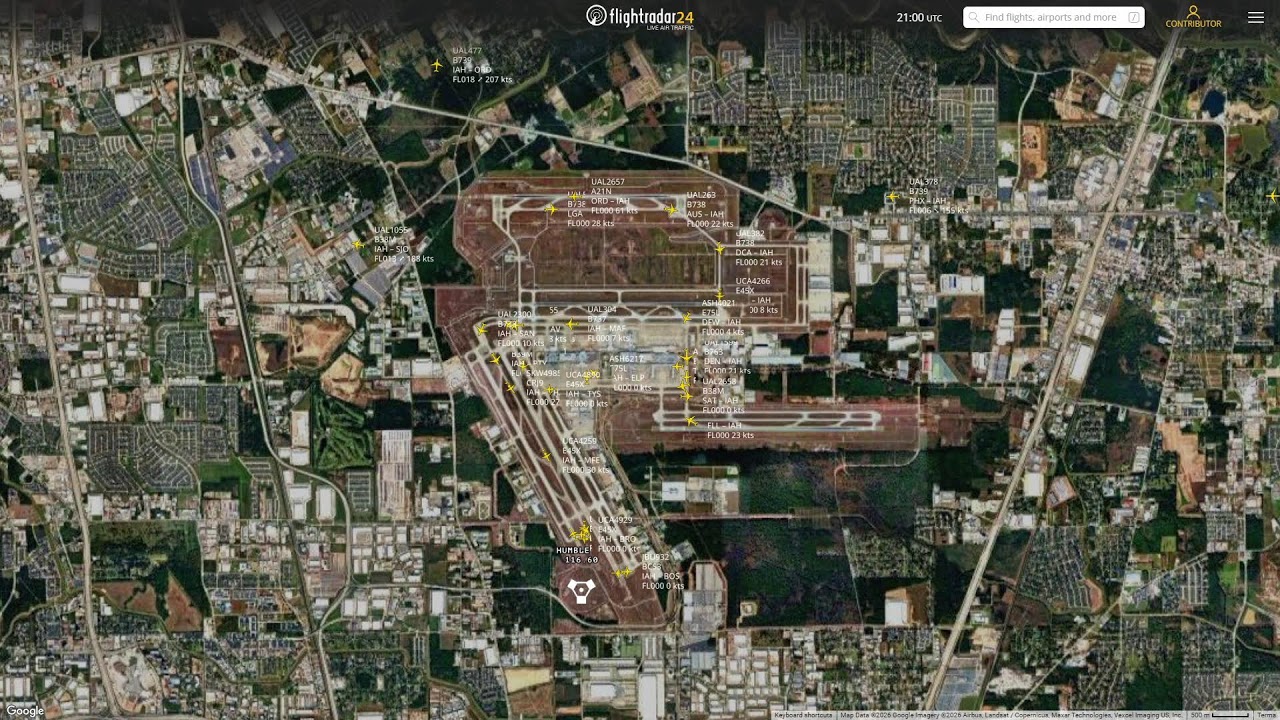 Houston KIAH Flightradar24 Livestream with Live Air Traffic Control 15/02/2026