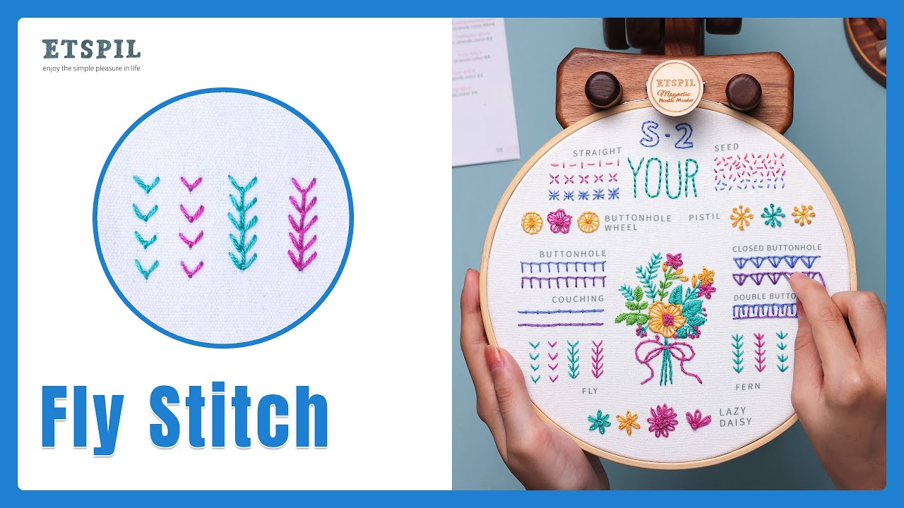 【🍂E2852 Ścieg muchowy】Łatwy haft dla początkujących ‖ Samouczek haftu krok po kroku ETSPIL