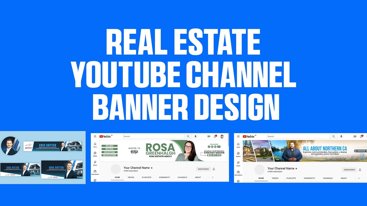 Best Real Estate Youtube Banner Design for Realtor