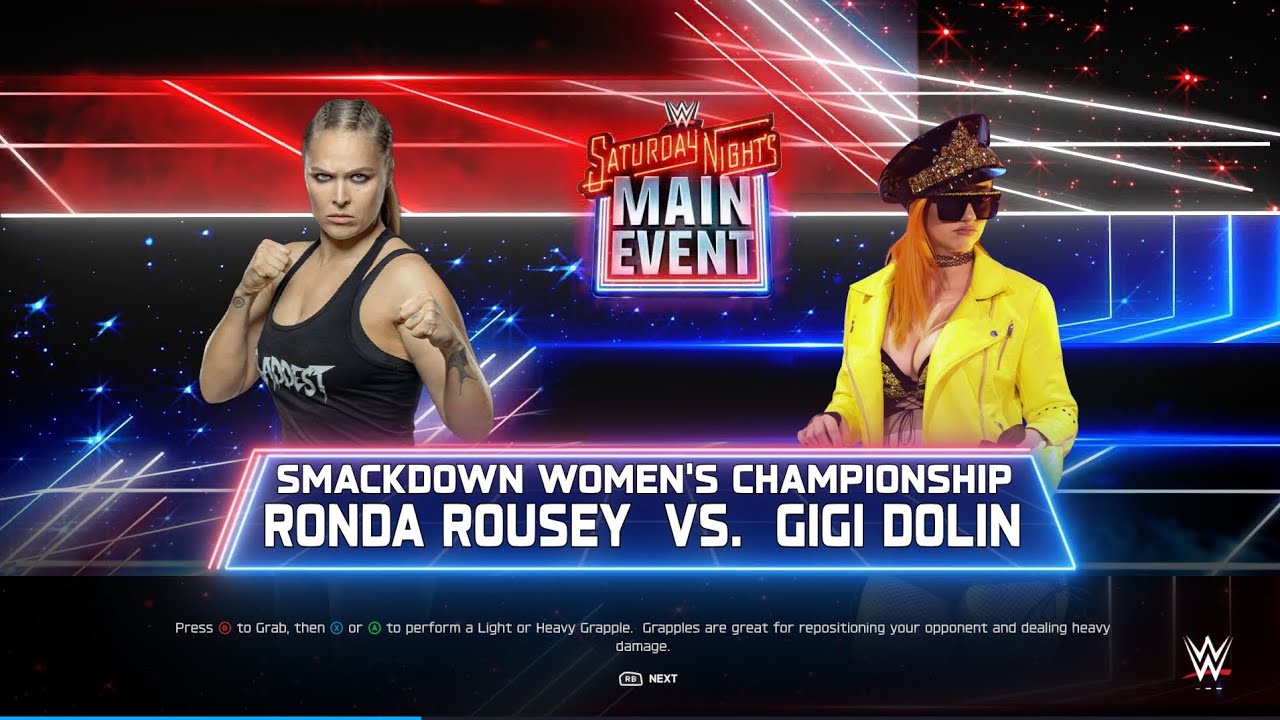 Ronda rousey VS gigi dolin full match in wwe2k25 