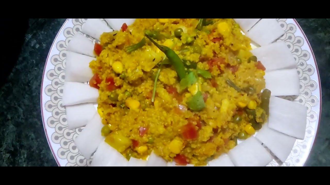 हैल्दी दलिया खिचड़ी कुकर में स्वाद से भरपुर😋how to make daliya khichdi in kukar 😋  vegetable daliya 