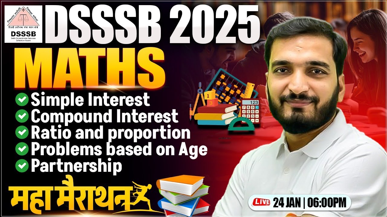 DSSSB 2025 Maths Marathon | DSSSB PRT TGT PGT Maths Marathon #2, DSSSB Maths By Gyanendra Sir