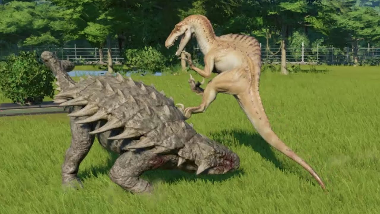 Ankylosaurus VS Spinoraptor Update 1.6 - Jurassic World Evolution