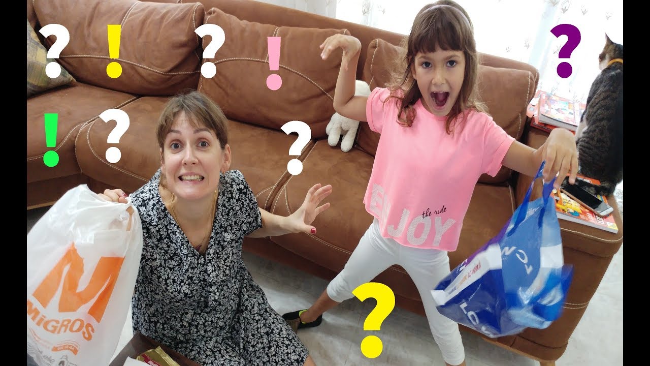 RESİMDEN BİL CHALLENGE . ELİF ÇİZİYOR LERA İLE YARIŞIYORUZ. MİGROS CARREFOUR ALIŞVERİŞ vlog