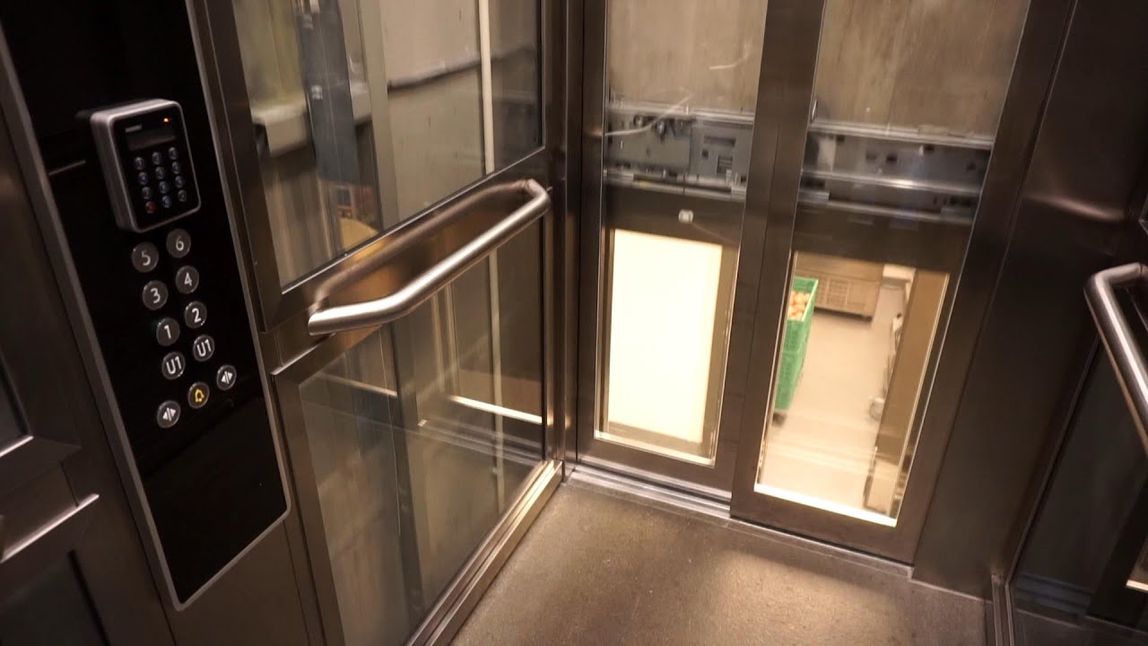 Amazing scenic 2019 KONE MonoSpace MRL traction elevators @ Storgata 65, Tromsø, Norway