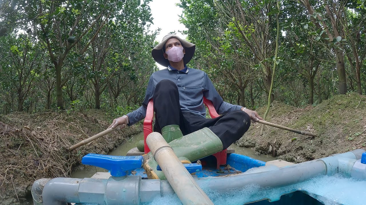 MỘT NGÀY LÀM VƯỜN CHĂM CÂY CÙNG ÚT LỤC BÌNH VÀ BỮA CHIỀU BẮP CHUỐI NẤU ẾCH