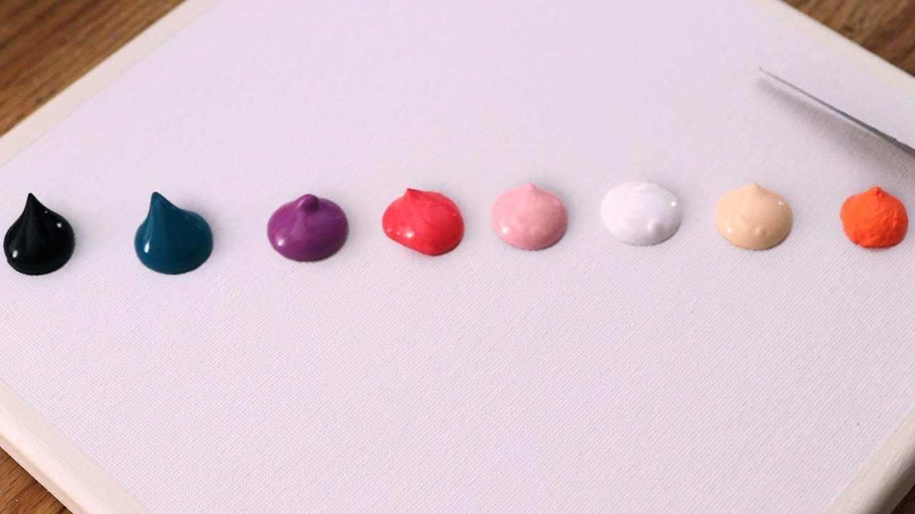 Эффектный ночной пейзаж | Расслабляющая картина акрилом # 242