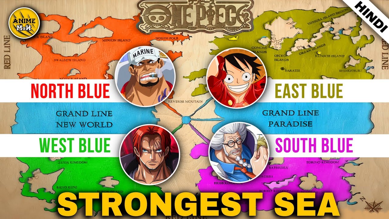 Which SEA Has the STRONGEST PIRATES in ONE PIECE?  Ranking Every Sea | IN HINDI
