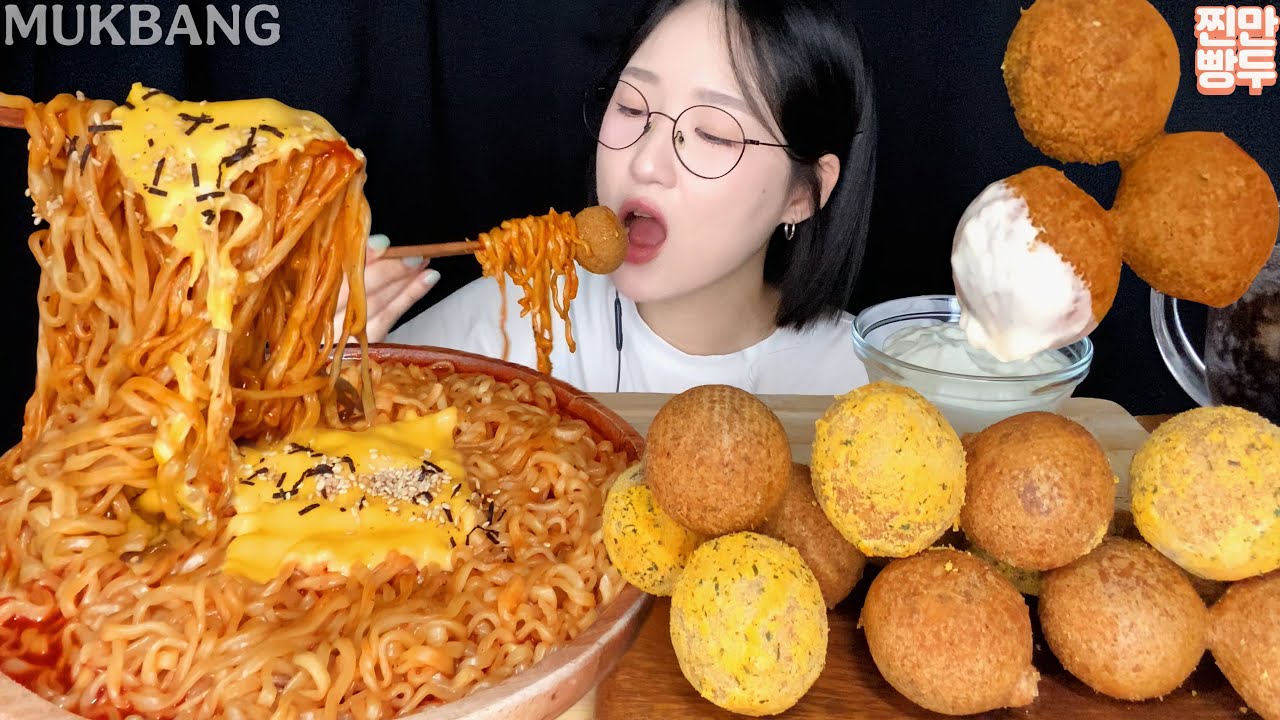🔥Spicy Cheese Buldak Noodles & Cheese ball | KOREANFOOD MUKBANG ASMR