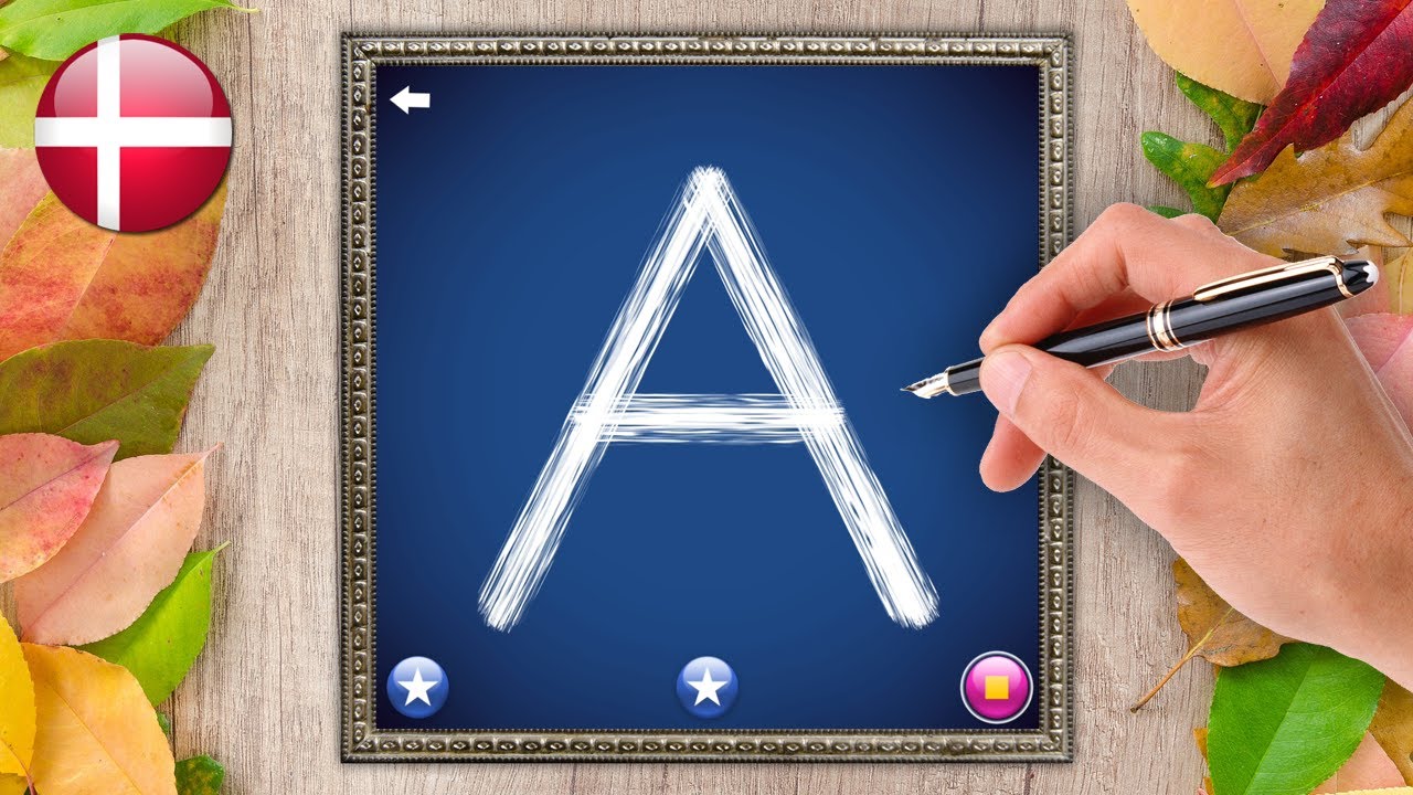 L&aelig;r at skrive store bogstaver A-Z - Dansk Alfabet (Danish Alphabet) | Letter School