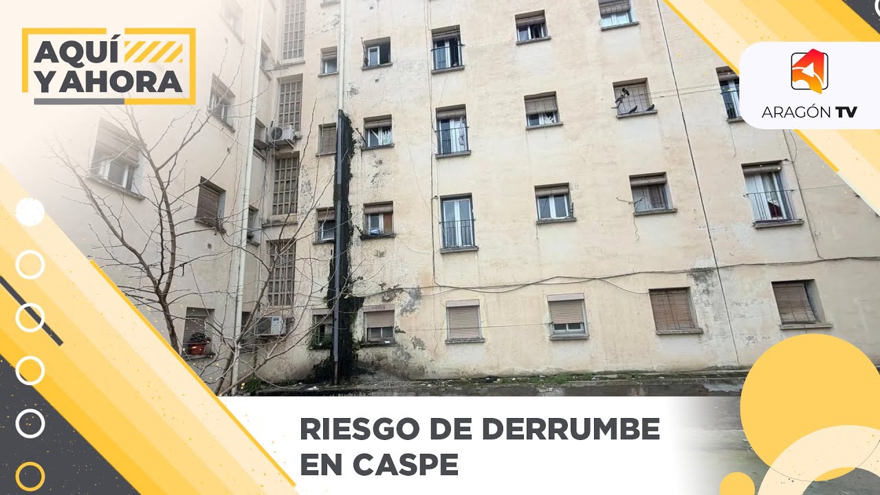 Riesgo de derrumbe de un edificio en Caspe