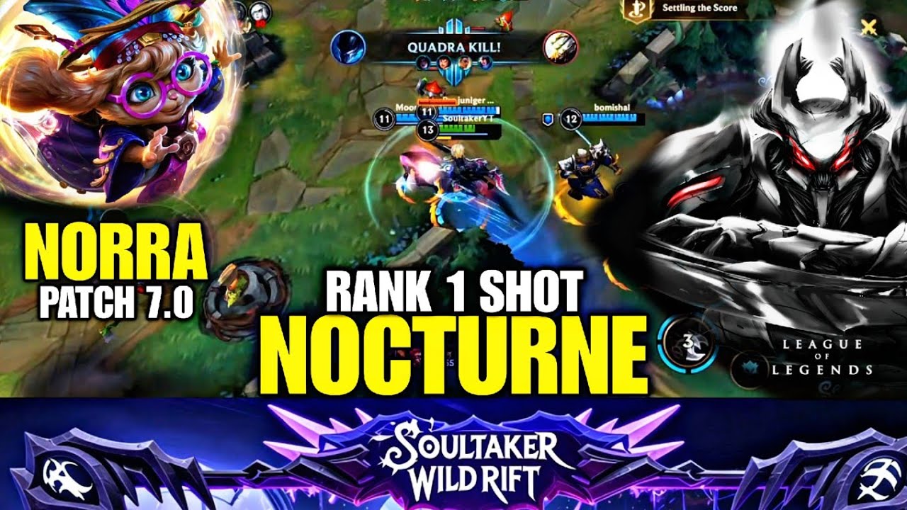 THE NOCTURNE LIBRARY ONE-SHOT BUILD RUNES SEASON 19 | NORRA COMING PATCH 7.0 | INSANE QUADRA KILL