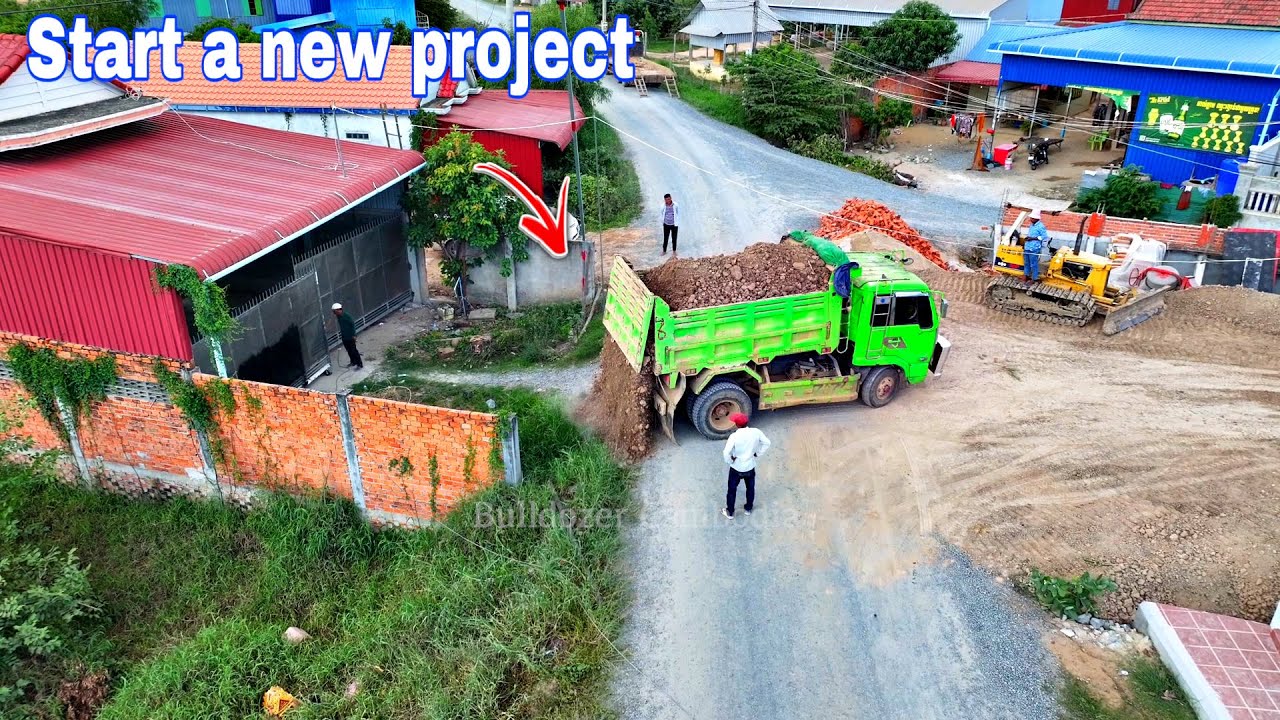 Newly!! Bulldozer And Dump Truck Working Landfill 25 X 35 Meter - This Is Video Development City