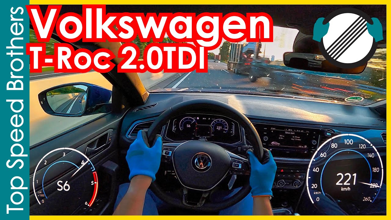 Volkswagen T-Roc 2.0 TDI DSG (2021) POV Top Speed Autobahn #TopSpeedBrothers