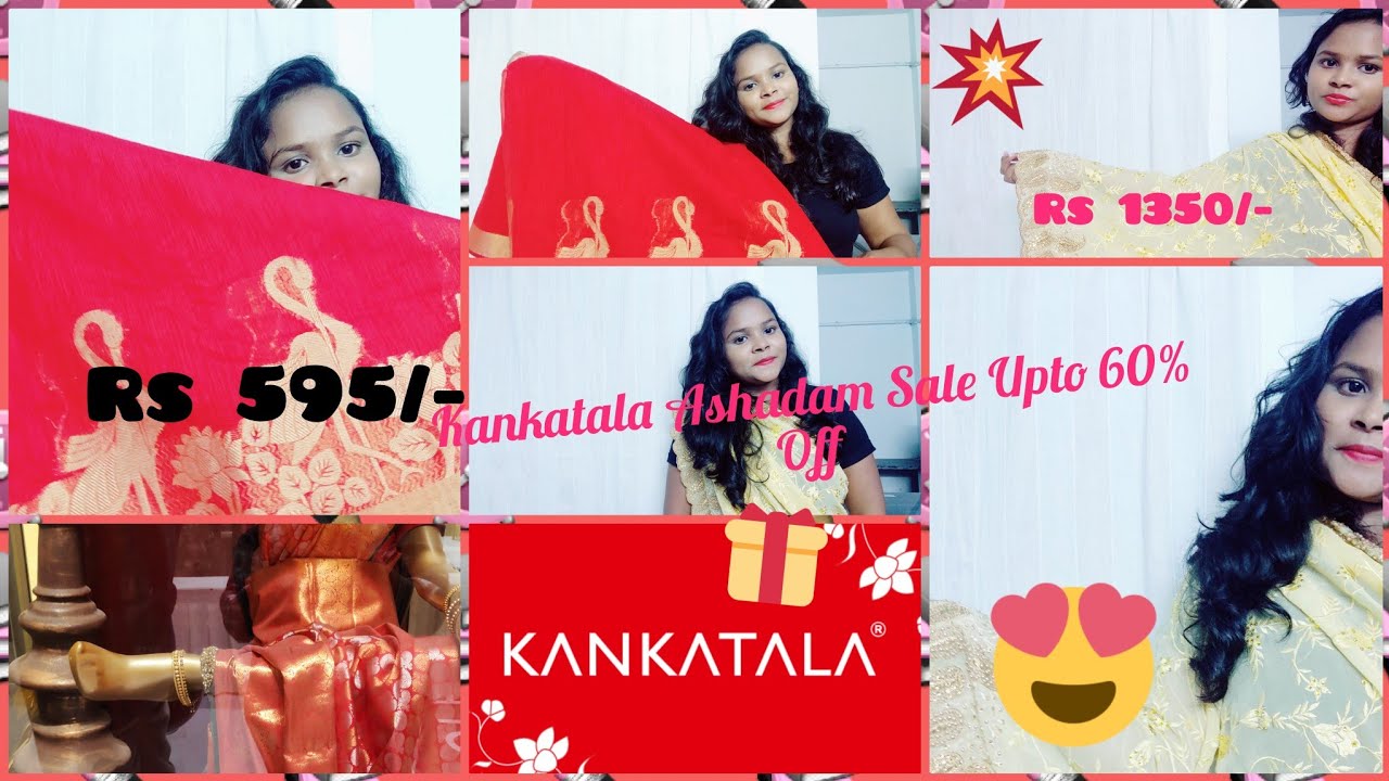Kankatala Ashadam Sale Upto 60% Off |Clothing Haul | All Type Of Sarees | Readymade Blouses & Kurtis
