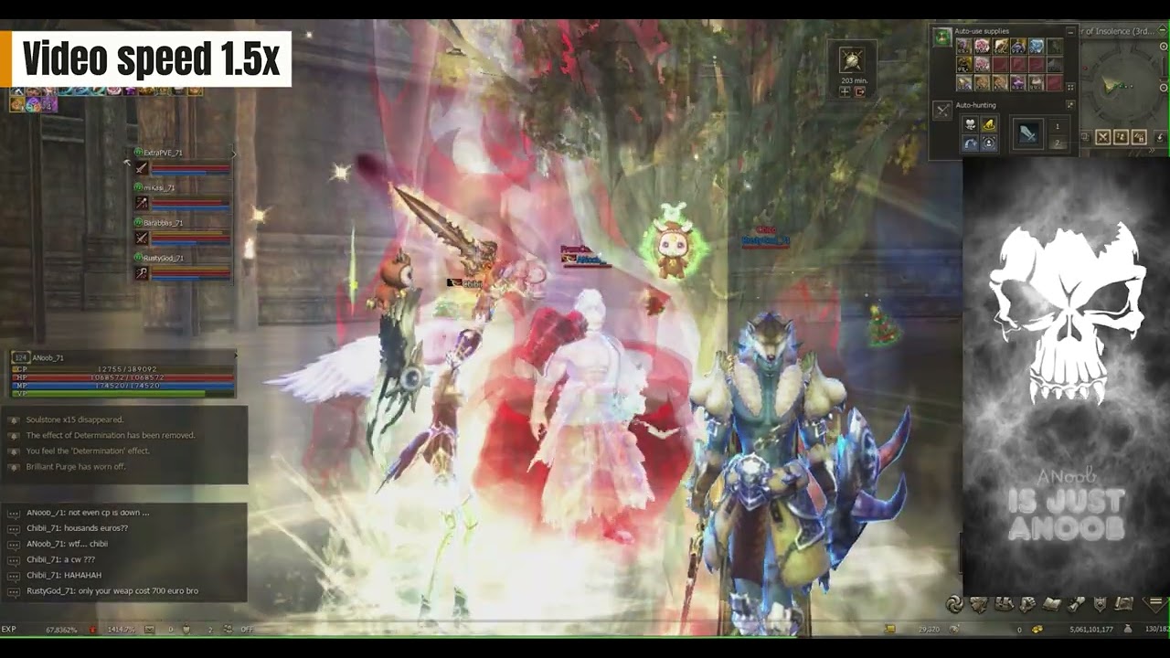 Lineage 2 - Core - Battle 1 vs 1 - Chibii - The BEST HEALER EVER - Vs. - RustyGod - Noob Healer -