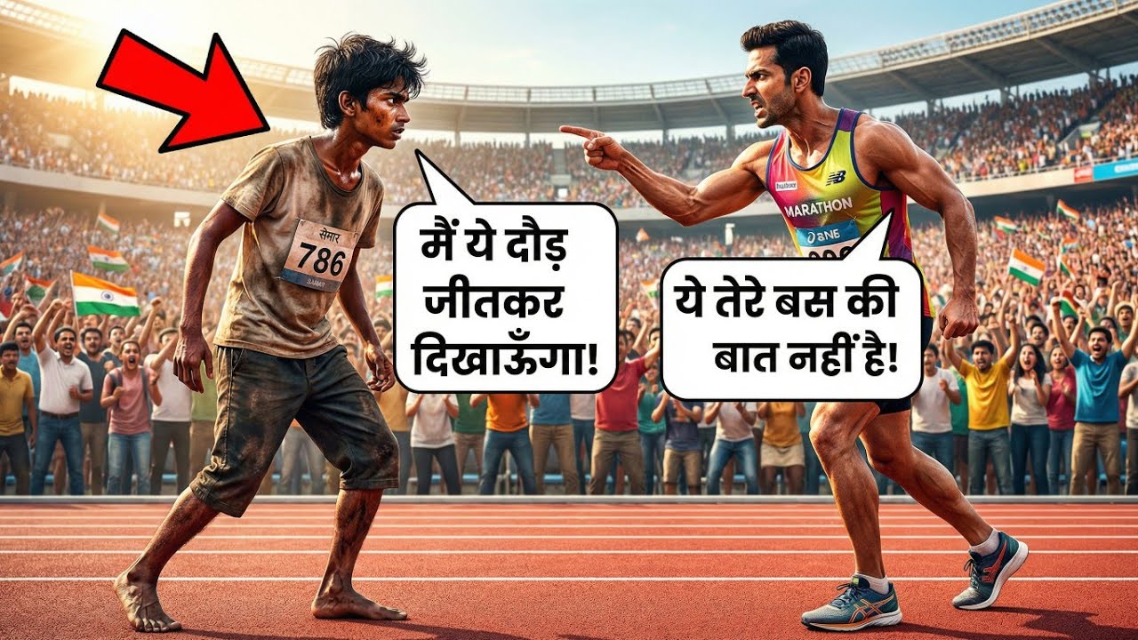 जिसे सब कूड़ा बीनने वाला समझ रहे थे… वही बन गया मैराथन चैंपियन! 😳🔥