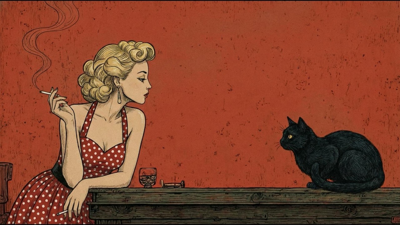 1950s Vintage Jazz - Swirling smoke & a midnight companion. | Late Night / Work / Relax