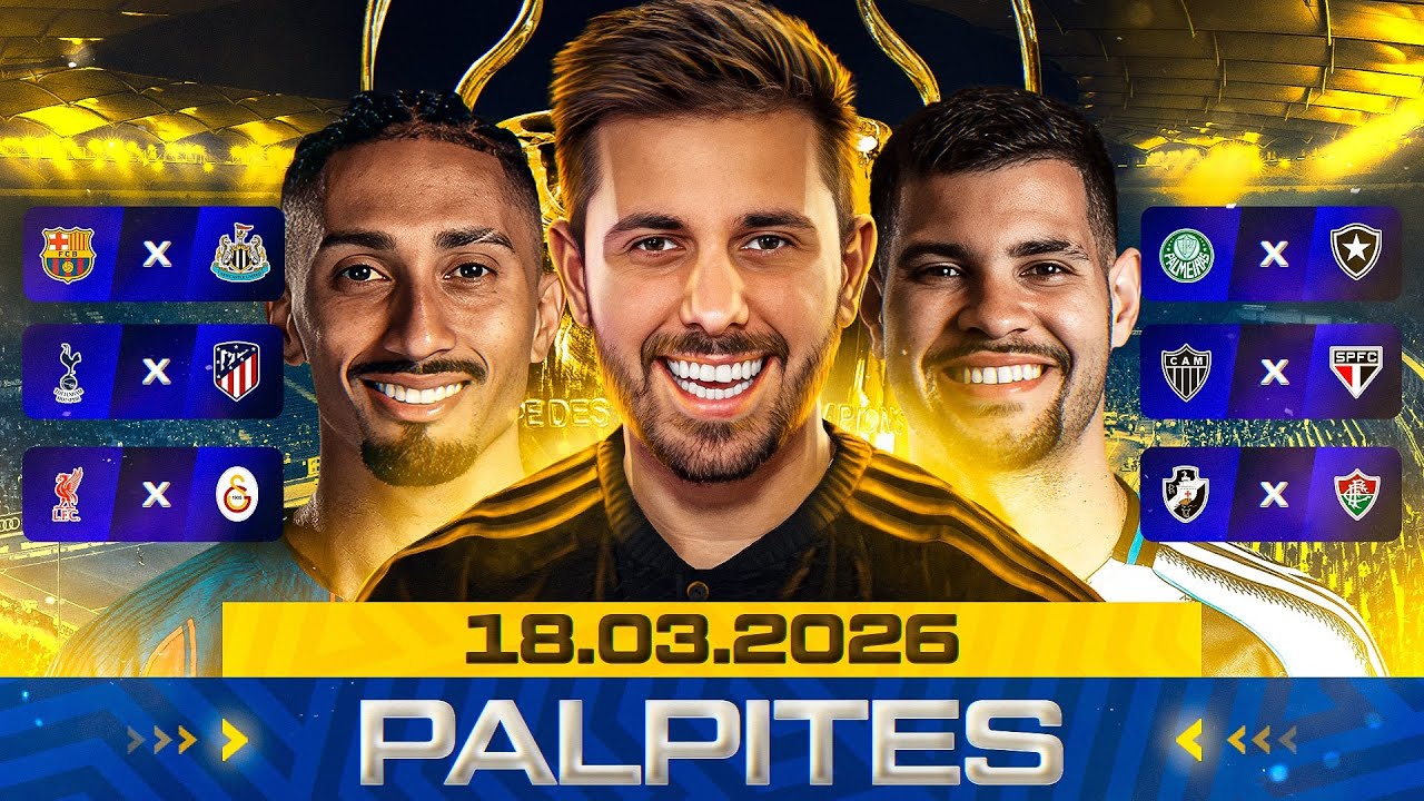 PALPITES DE FUTEBOL DO DIA 18 03 2026 + BILHETE PRONTO E MÚLTIPLA ODD ALTA