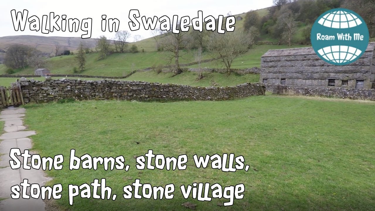 Walking in Swaledale to Muker village, slow tv style