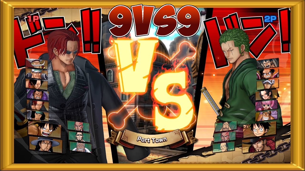 One Piece Burning Blood | 2 Players Gameplay - 9 VS 9 | ALL RANDOM #361