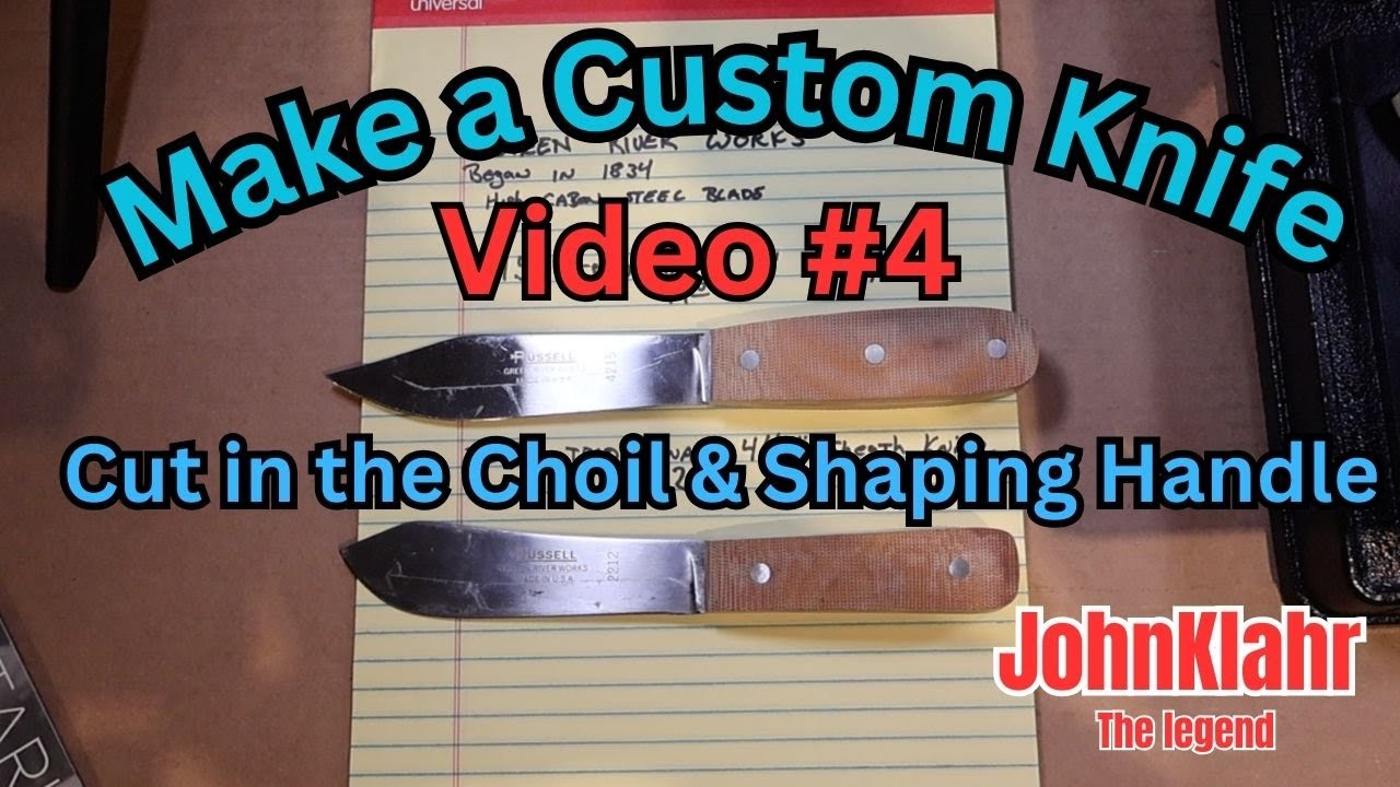 Make a Custom Knife Video #4. Creating a finger choil and finishing micarta knife handles .