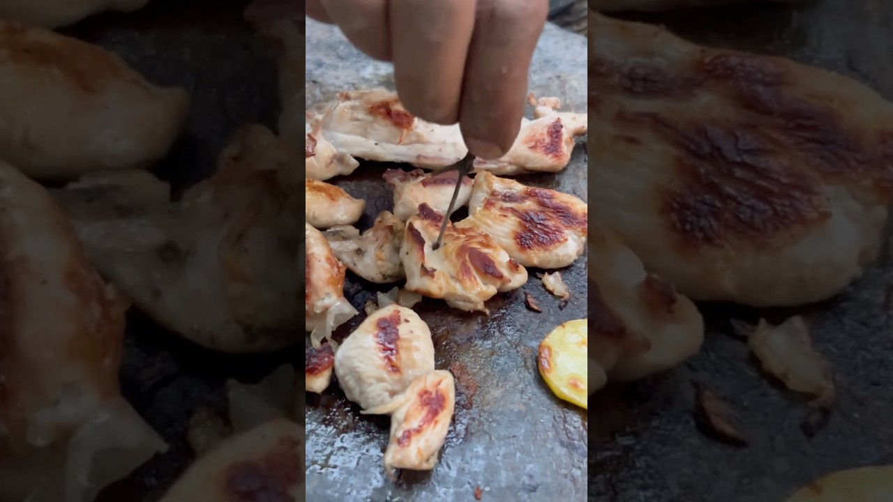 Cooking in stone #mountains #survival #dog
