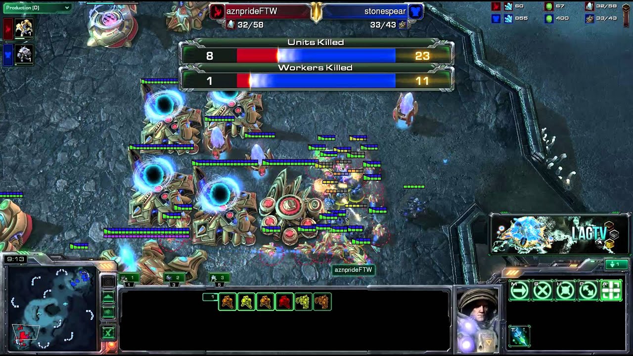 aznprideFTW (P) VS stonespear (T)  -- Starcraft 2 [LAGTV]