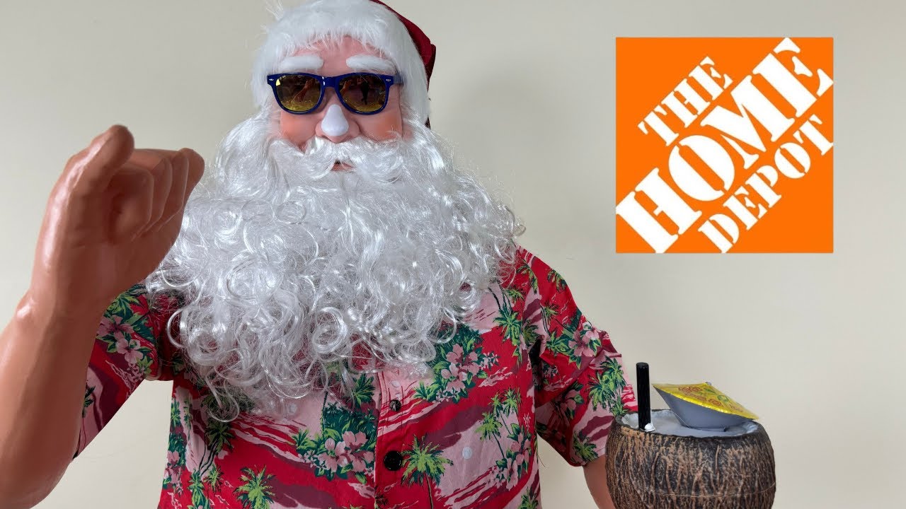 Beach Santa Animatronic 2024 Home Depot Unboxing & Demo