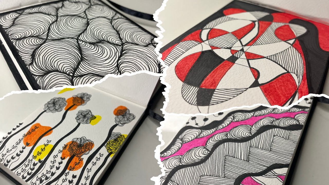 Easy Zentangle Pattern Tutorial for Beginners | Relaxing Zen Art