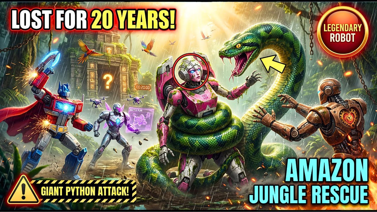 Optimus Prime Saves Arcee from GIANT PYTHON in Amazon Jungle! 🐍 (ASMR Rescue)  | ASMR