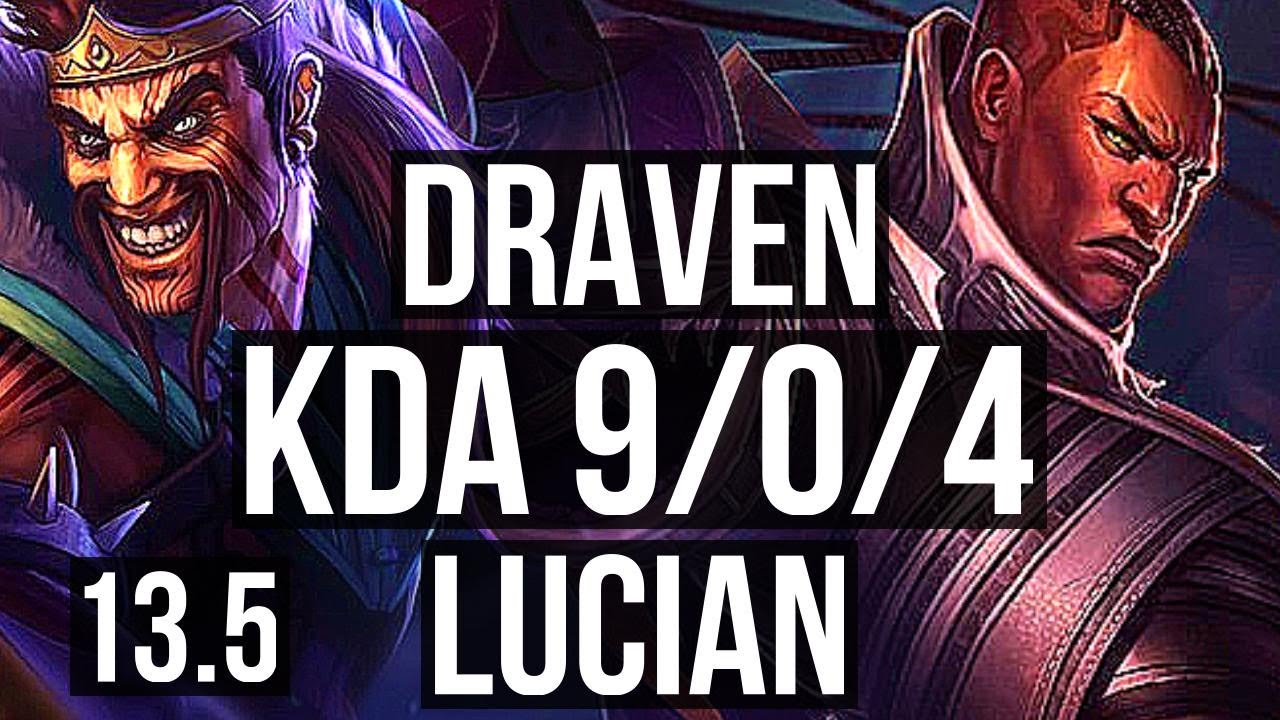 DRAVEN & Taric vs LUCIAN & Nami (ADC) | 9/0/4, 700+ games, Legendary | KR Master | 13.5