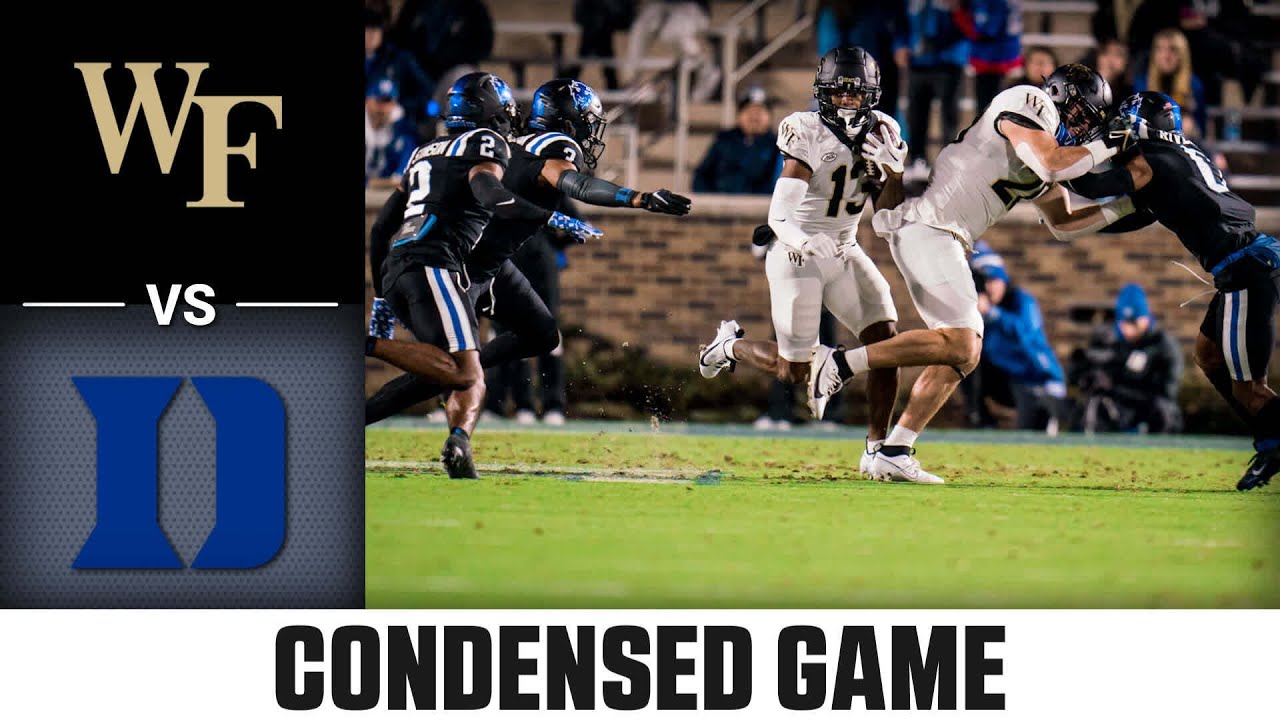 Wake Forest vs. Duke Condensed Game | 2023 ACC Football