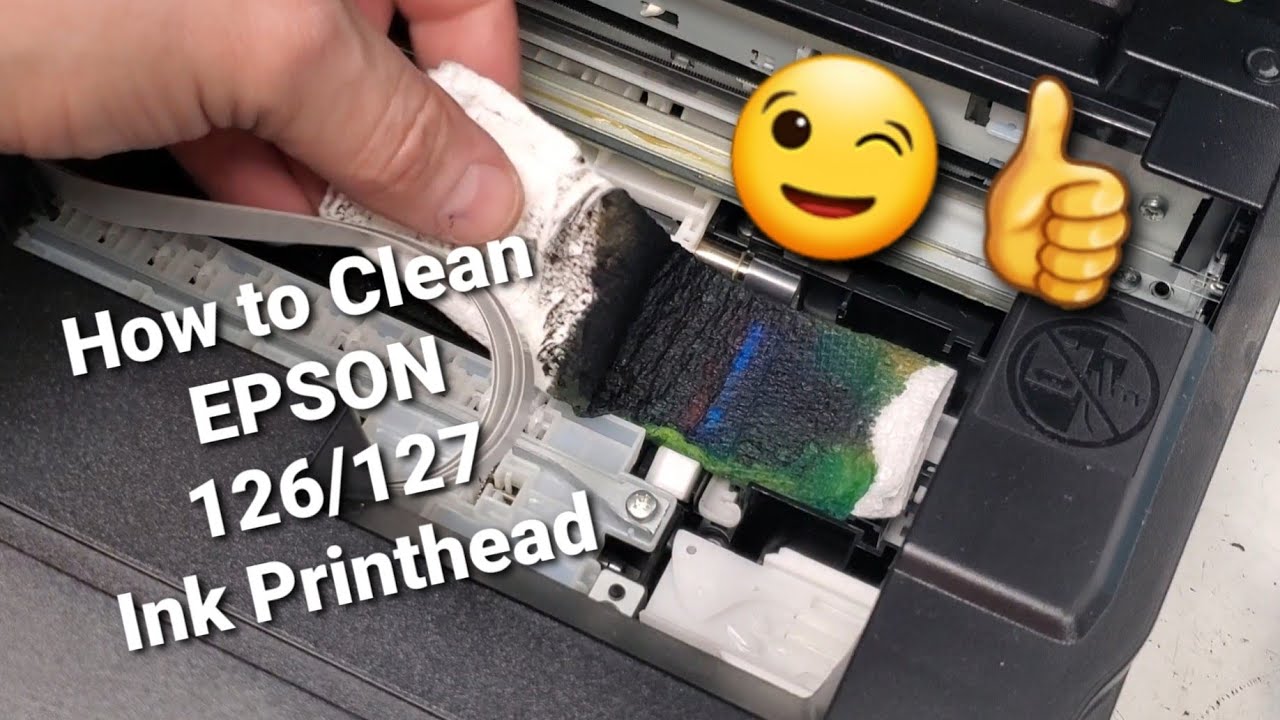 How to Manually Clean an Epson Workforce Printhead 633, 545, 635, 645 Printer with 126 and 127 Ink