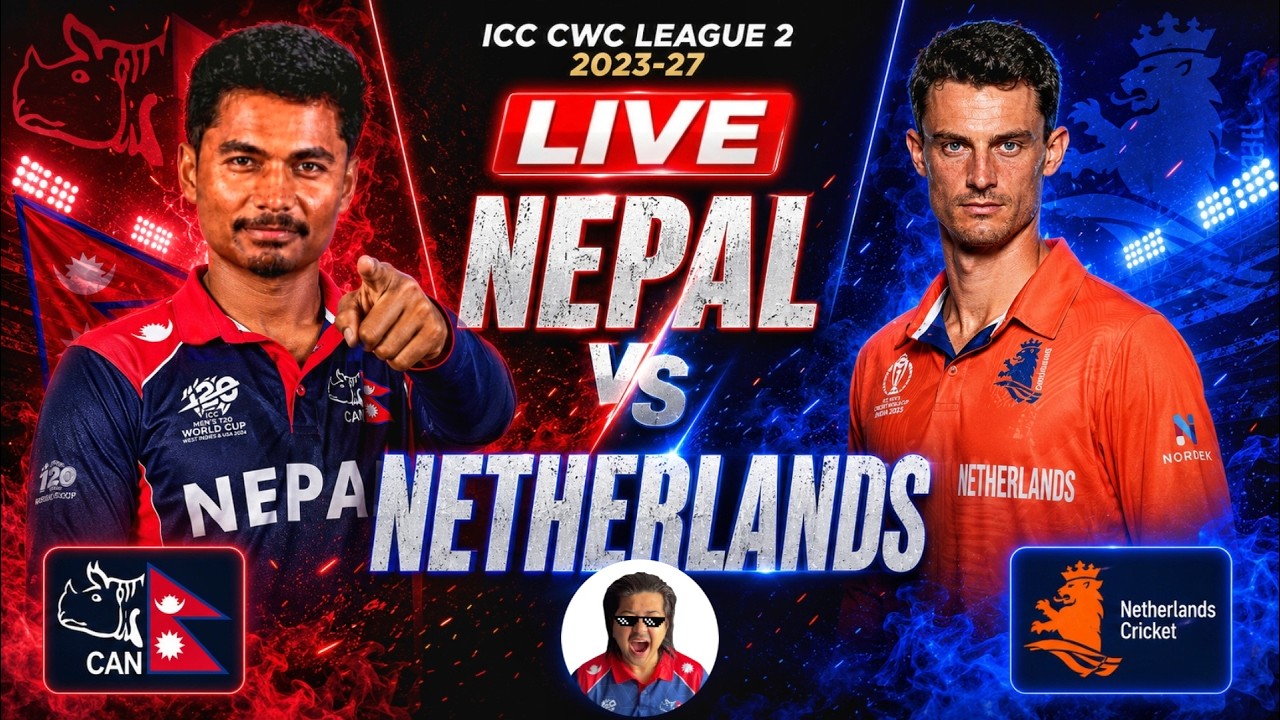 🔴LIVE NEPAL vs NETHERLANDS , ICC CWC League Two 2023-27 | Watchalong