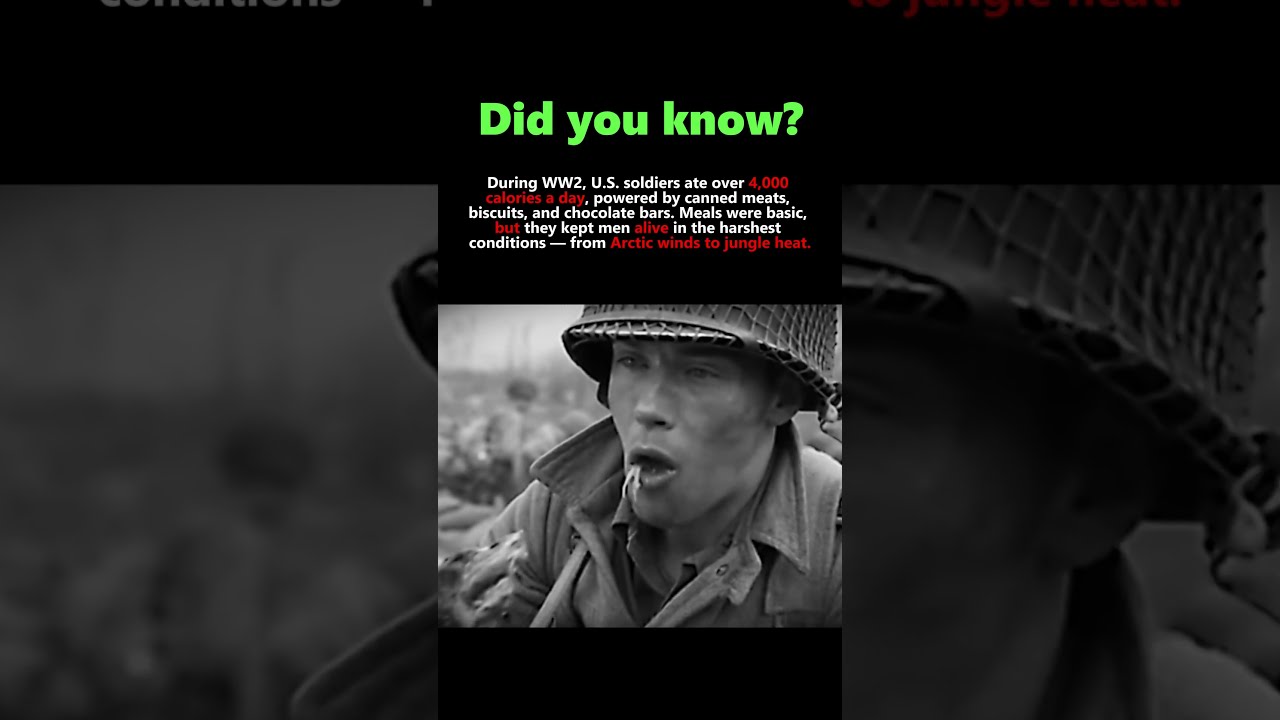 The US Soldiers Ate A LOT of Food in WW2 