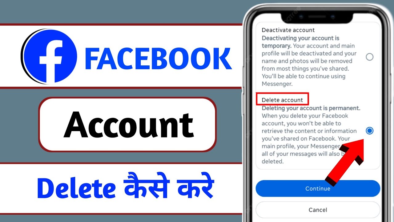 Facebook Account Delete Kaise Kare | How To Delete Facebook Account Permanently