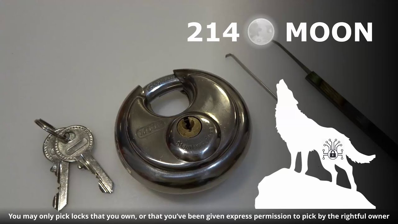 214 🔐 MOON disc padlock 70mm picked