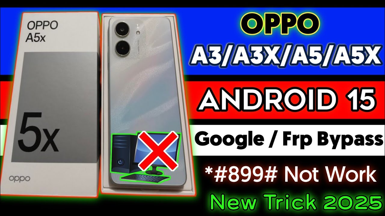 OPPO A5 / A5X Frp Bypass Android 15 | OPPO Android 15 Google Account Bypass Without Pc | New Trick