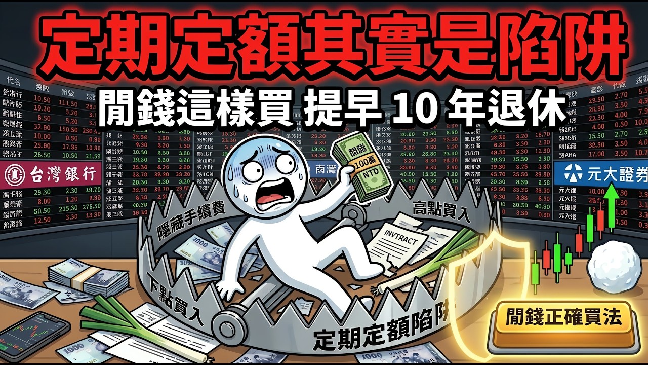 定期定額是陷阱？手上一筆閒錢別傻傻月扣！這樣買，提早10年退休！【破解散戶必虧的致命盲點】