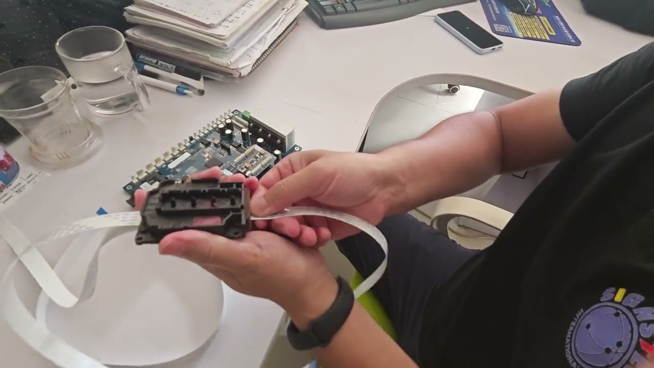 i3200 print head cables installation demo