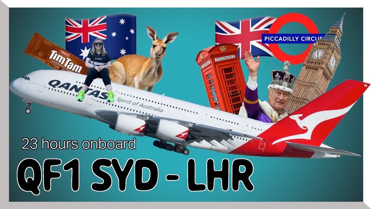 23 HOURS on a plane! Join me aboard QF1 Sydney to London via Singapore #qantas #travel #adventure