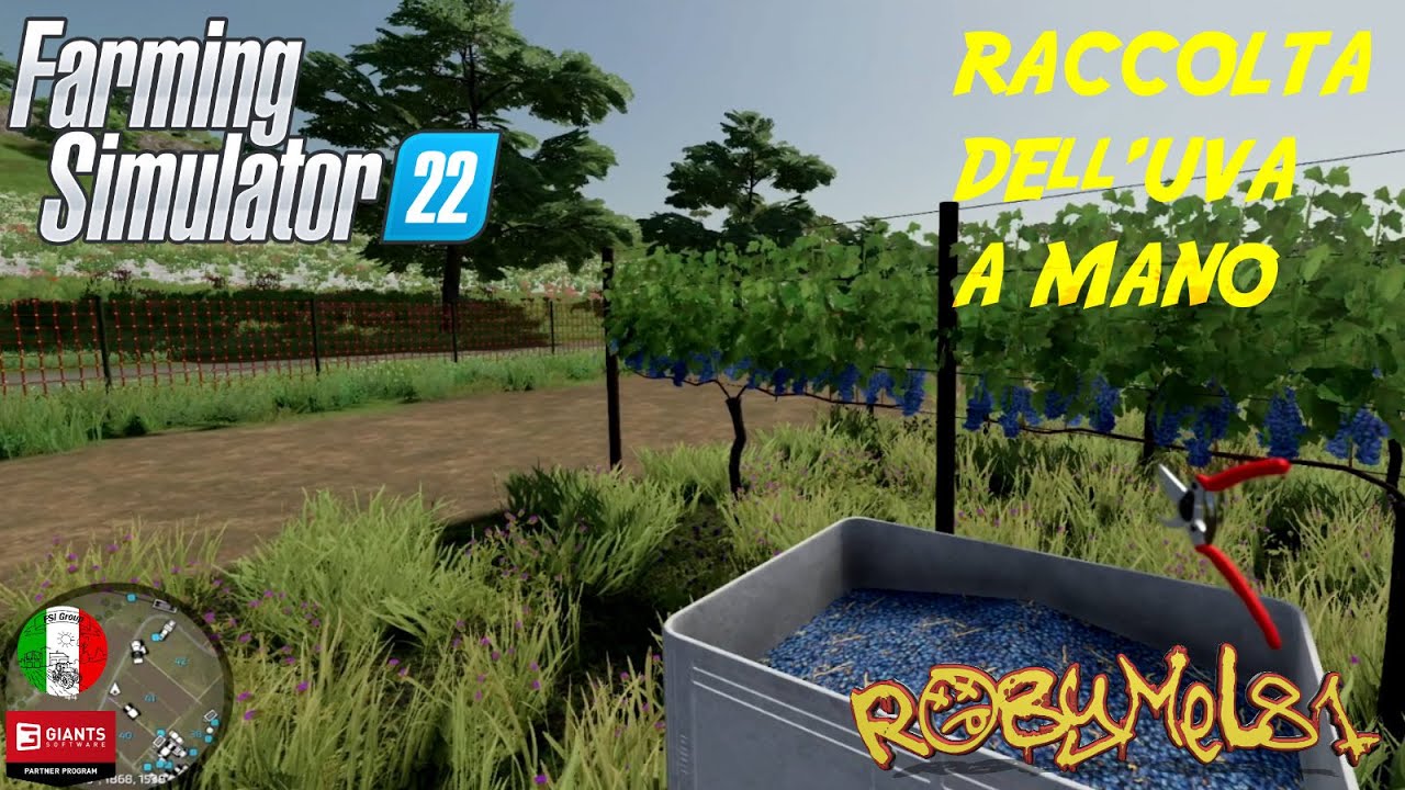 FARMING SIMULATOR 22 - ITA - SERIE EUROPEA - 37 - Raccolta dell'uva a mano ✂️