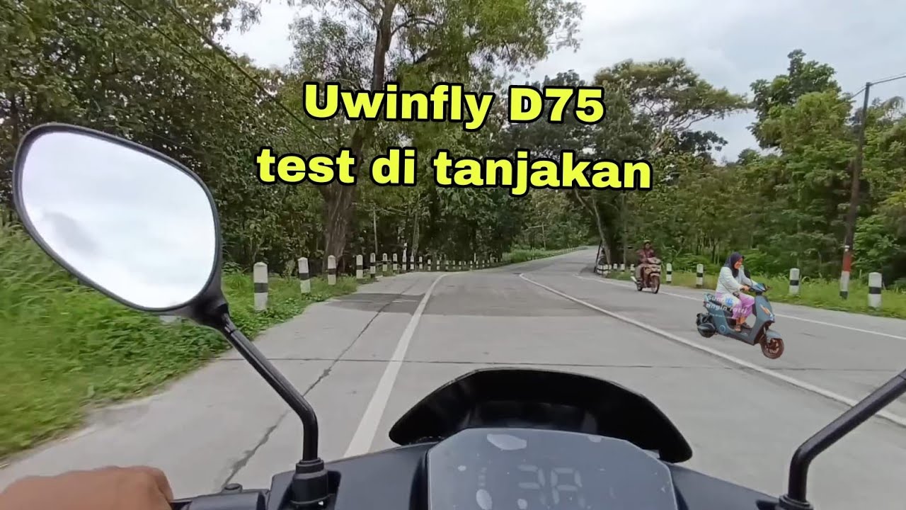 Test sepeda listrik Uwinfly D75 di tanjakan #sepeda #sepedalistrik #uwinfly