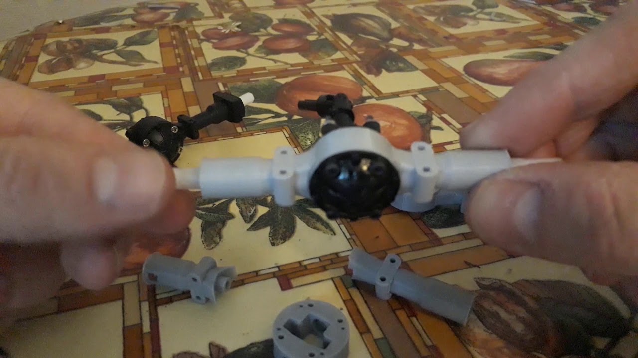 WCP Custom 3d printed modular axle WPL internals